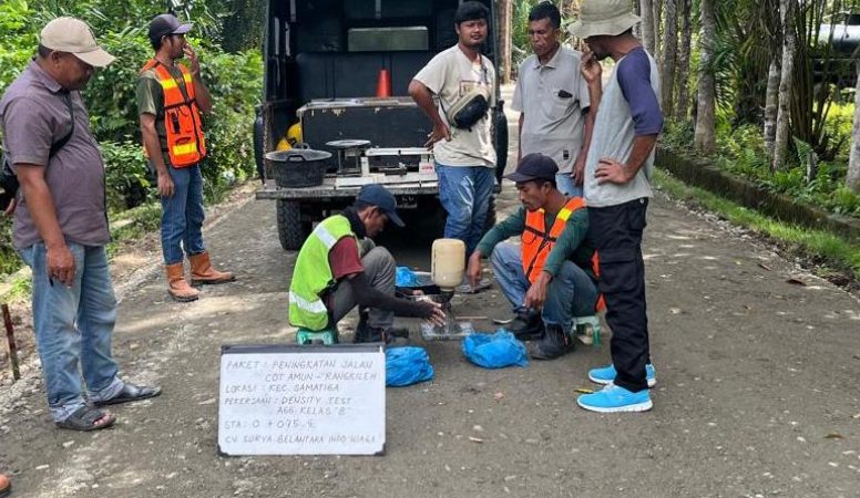 FORBANGSA Apresiasi PUPR Aceh Barat Atas Pengaspalan Sejumlah Ruas Jalan di Samatiga