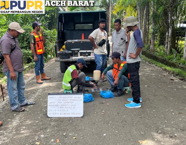 FORBANGSA Apresiasi PUPR Aceh Barat Atas Pengaspalan Sejumlah Ruas Jalan di Samatiga