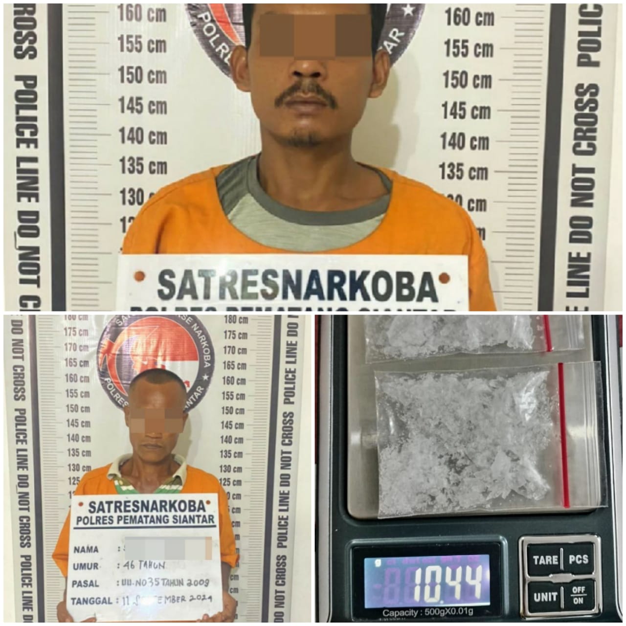 Dua Pria Asal Simalungun Bawa Sabu 10,44 Gram di Jalan Melati,Diamanakan Polres Pematangsiantar