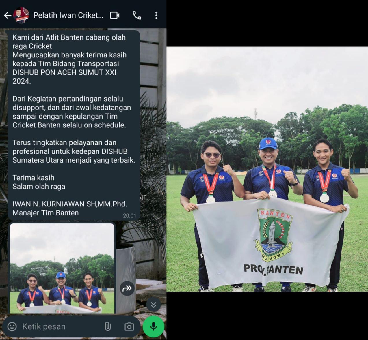 Kontingen Cricket PON XXI Apresiasi Layanan Transportasi Sumut, Kadishub Sumut: Ini Hasil Kerja Keras Tim dan Sinergi Antar Bidang