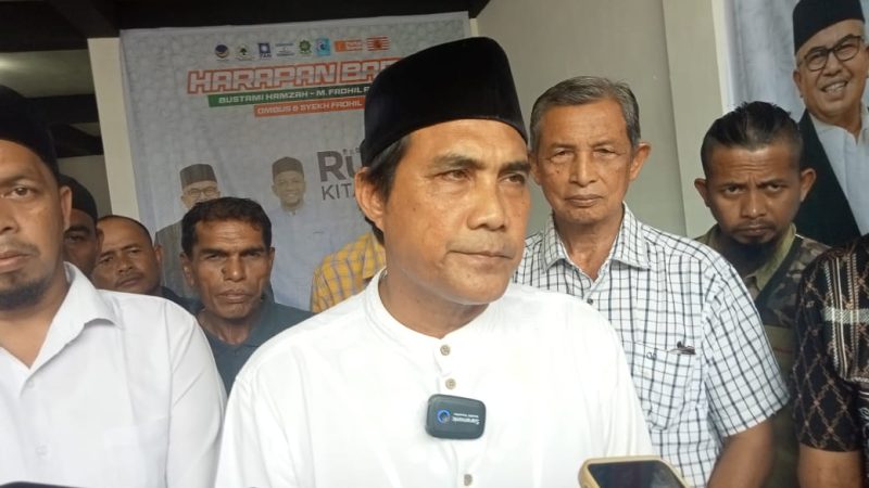 Peusijuk Posko Pemenangan, Waled Harmen : Om Bus-Syekh Fadhil di Aceh Barat Insyaallah Menang