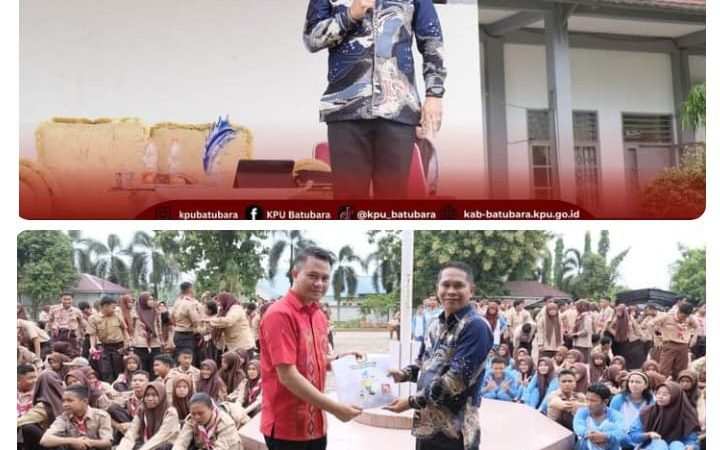 KPU Batu Bara Hadiri Kegiatan Sosialisasi Pemahaman Siswa Tentang Partisipasi Pemilihan Serentak Tahun 2024