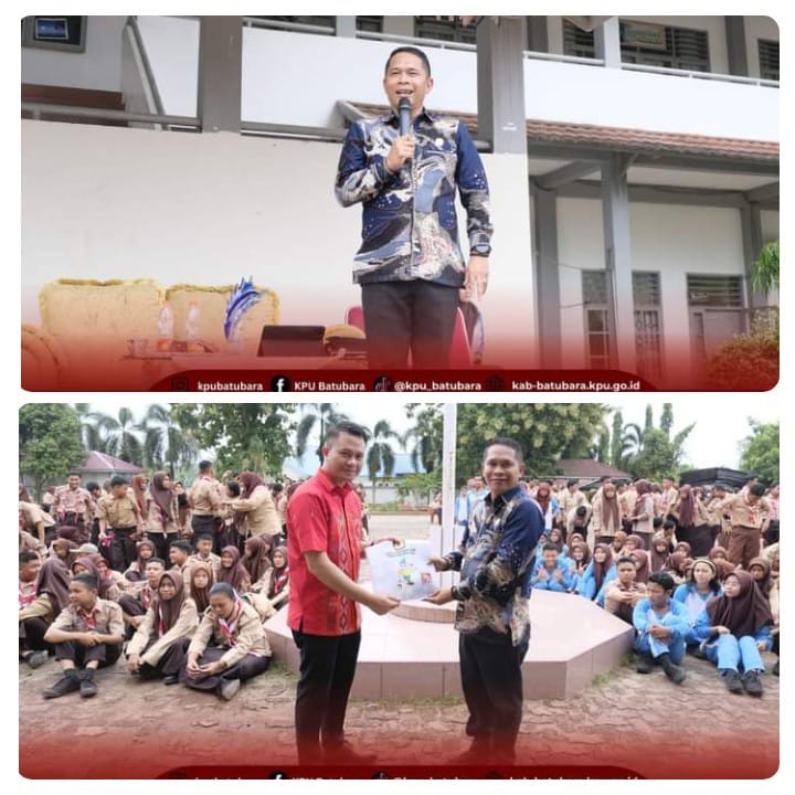 KPU Batu Bara Hadiri Kegiatan Sosialisasi Pemahaman Siswa Tentang Partisipasi Pemilihan Serentak Tahun 2024