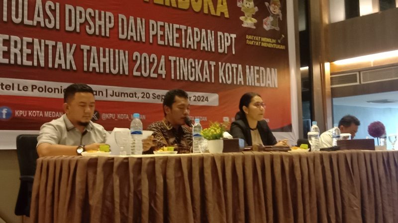 KPU Tetapkan DPT Pilkada Medan 1.799.421 Pemilih