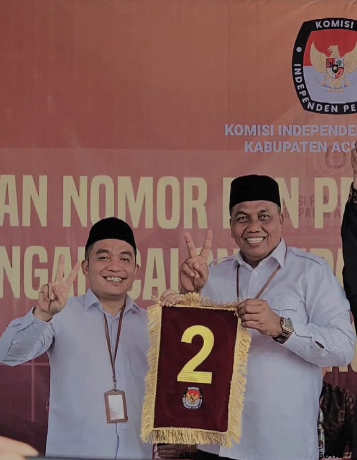 Dua Paslon Bupati dan Wakil Bupati Aceh Singkil Ambil Nomor Urut