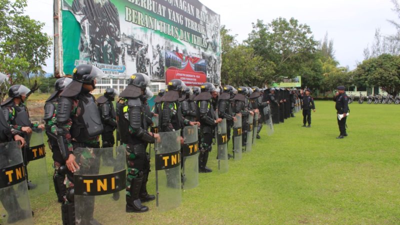 Ciptakan Pilkada Damai Dandim Pimpin Apel Latihan PHH dan TFG di Makodim 0116/Nagan Raya