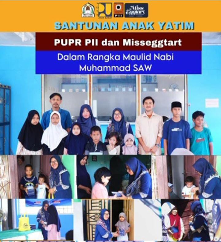 PUPR dan PII Aceh Kolaborasi Miss Eggtar Berbagi Dengan Anak Yatim di Momentum Maulid Nabi 1446 H