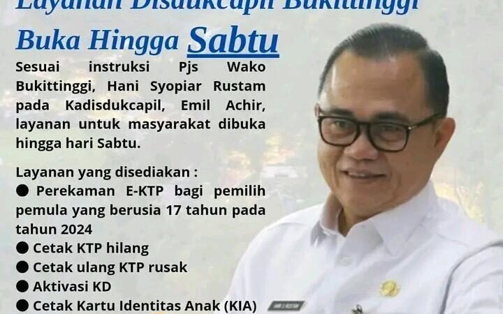 Kabar Gembira, Layanan Dukcapil Dibuka Hingga Sabtu