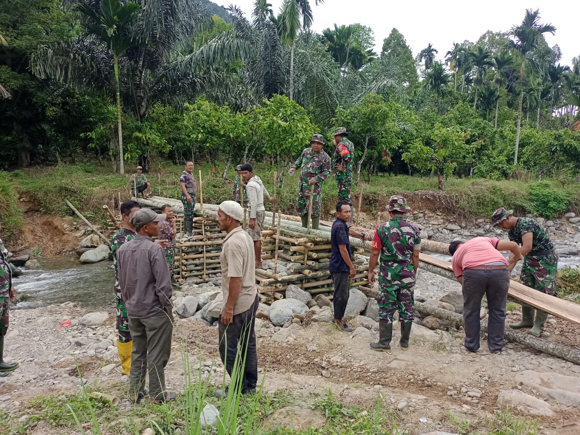Program Pangdam IM Bantu Perbaiki Jembatan Rusak di Aceh Terus Berlanjut
