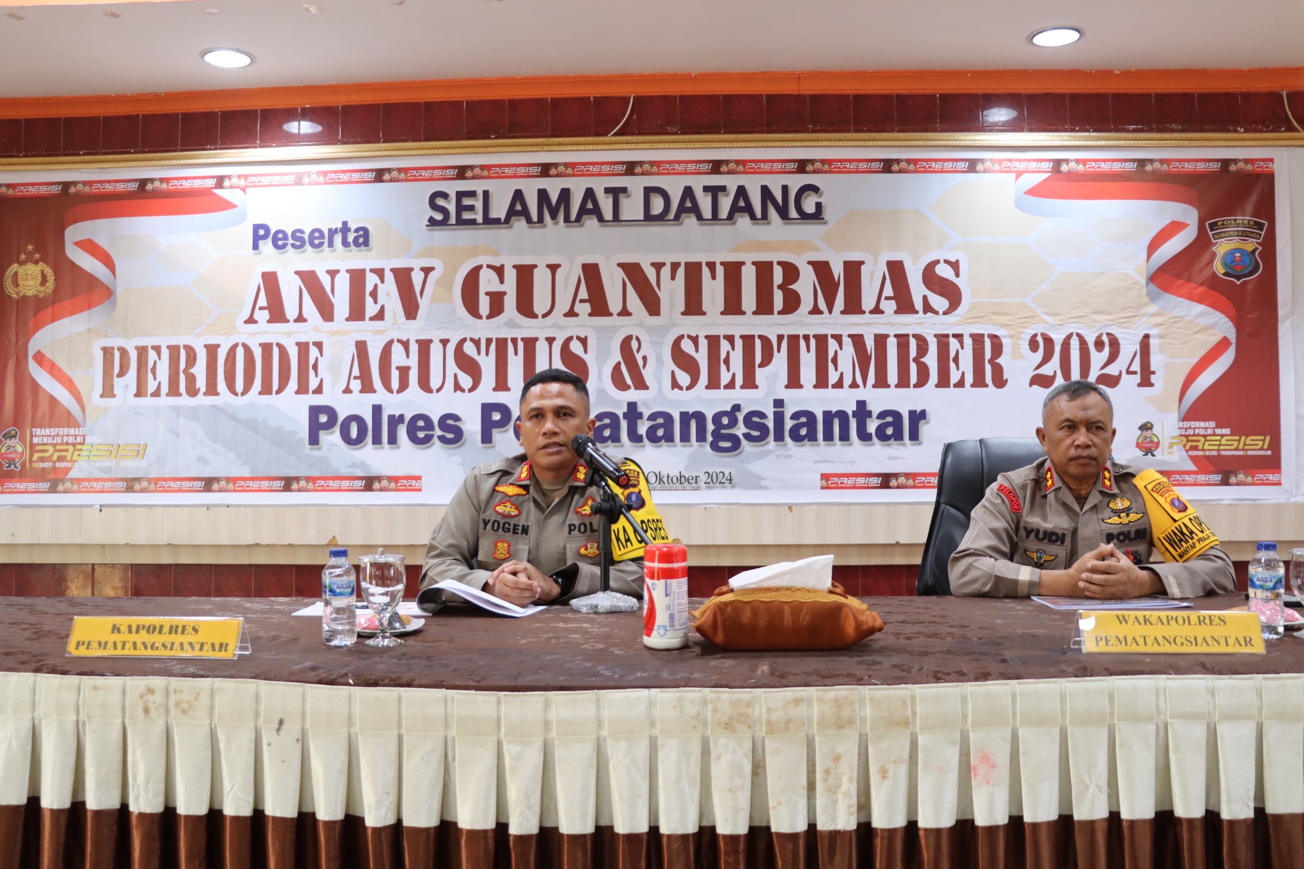 Kapolres Pematangsiantar Pimpin Anev GKTM Periode Agustus Dan September Tahun 2024