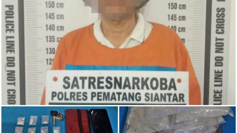 Polres Pematangsiantar Tangkap Pemilik Sabu 51,84 Gram Dirumahnya