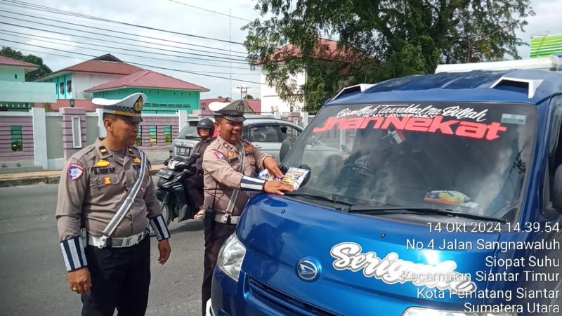 Hari Pertama Ops Zebra Toba 2024, Sat Lantas Polres Pematangsiantar Laksanakan Kegiatan Preemtif