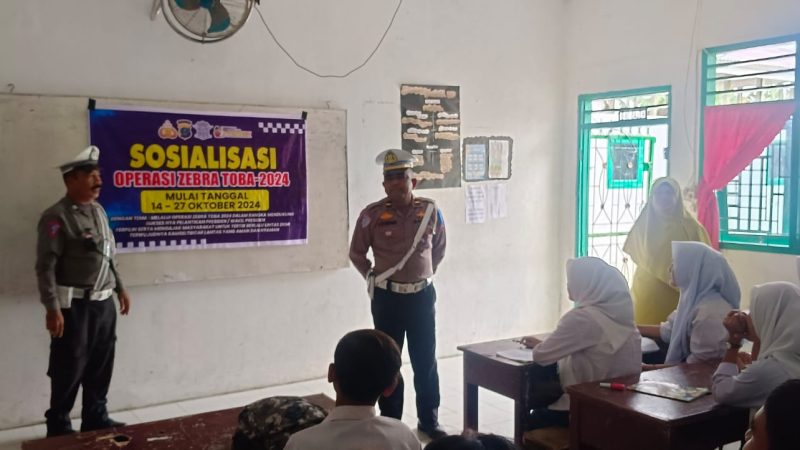 Satlantas Polres Sergai Sosialisasi dan Penyuluhan Ops Zebra Toba 2024 Pada Pelajar