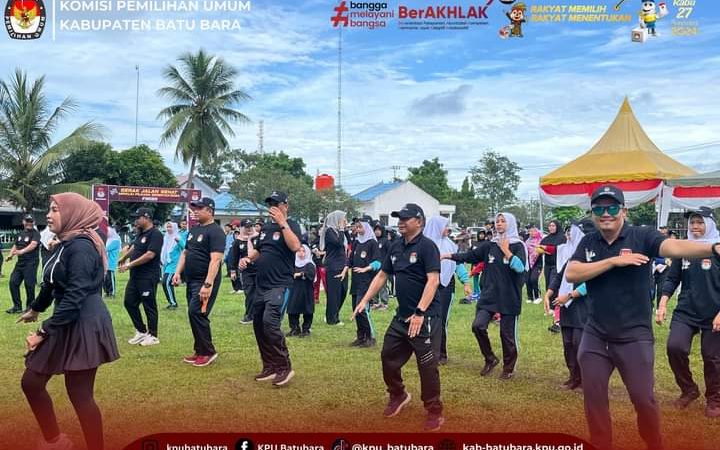 KPU Batu Bara Adakan Kegiatan Jalan Sehat Menuju Pilkada Serentak Tahun 2024