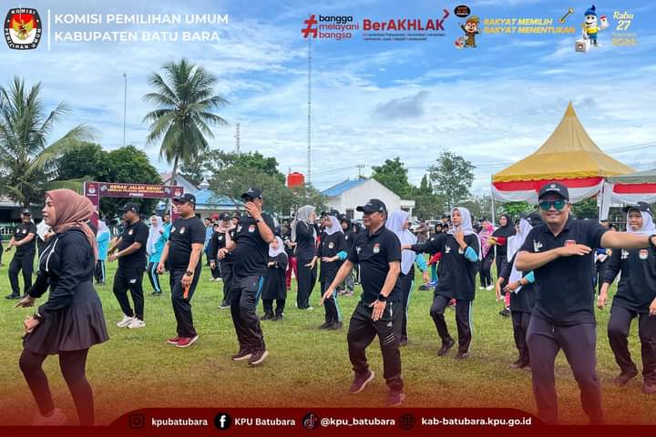 KPU Batu Bara Adakan Kegiatan Jalan Sehat Menuju Pilkada Serentak Tahun 2024