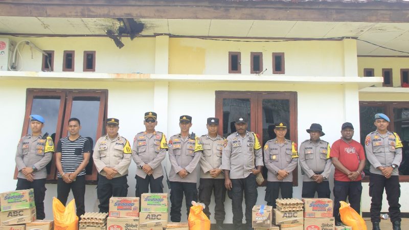 Polres Maybrat berikan dukungan bahan makanan kepada personel BKO Staf dan BKO Brimob Polda Papua Barat