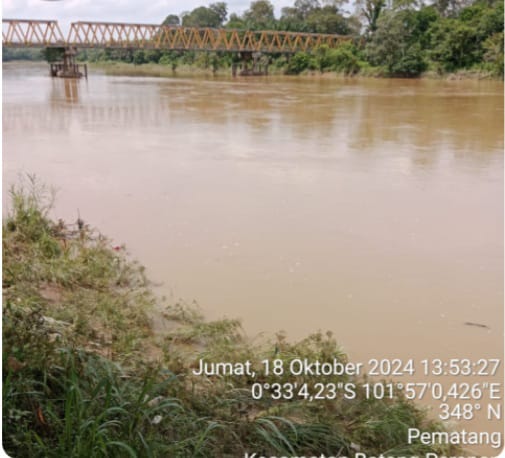 Debit Air Sungai Indragiri Sudah Mulai Surut 