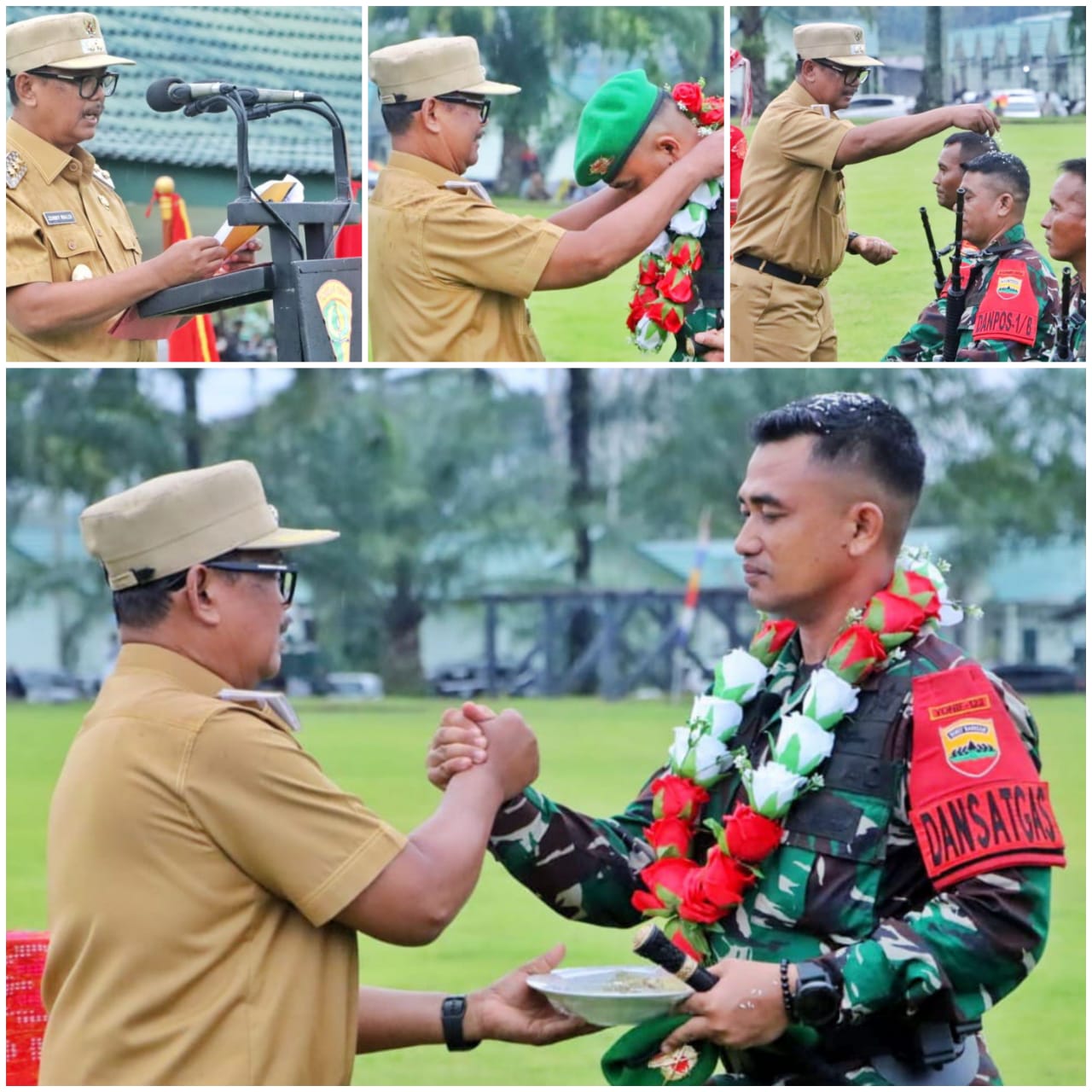 Plt Bupati Simalungun Sambut dan Pimpin Upcara Penyambutan Satgas Pamtas Yonif 122/TS Usai Bertugas di Papua
