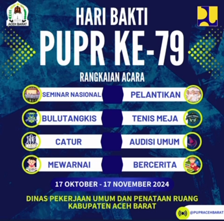 PUPR Aceh Barat Gelar Berbagai Perlombaan Sambut Hari Bhakti PUPR ke-79