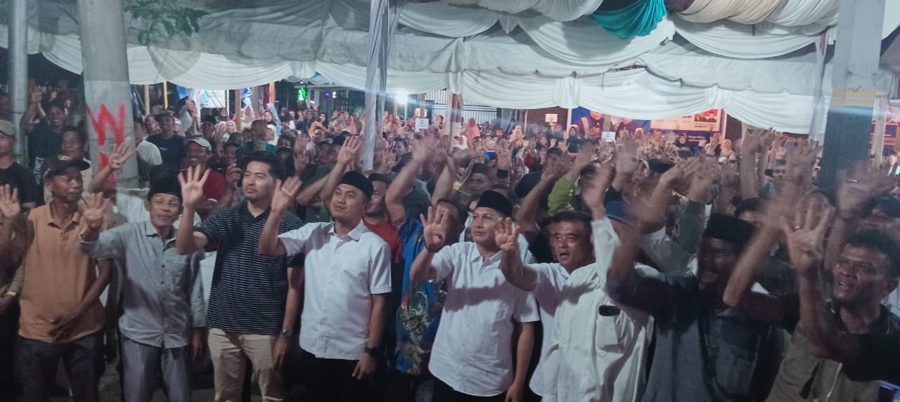Ribuan Simpatisan Padati Kota Jeuram Cabup Pasangan JOZ Kukuhkan Tim Desa