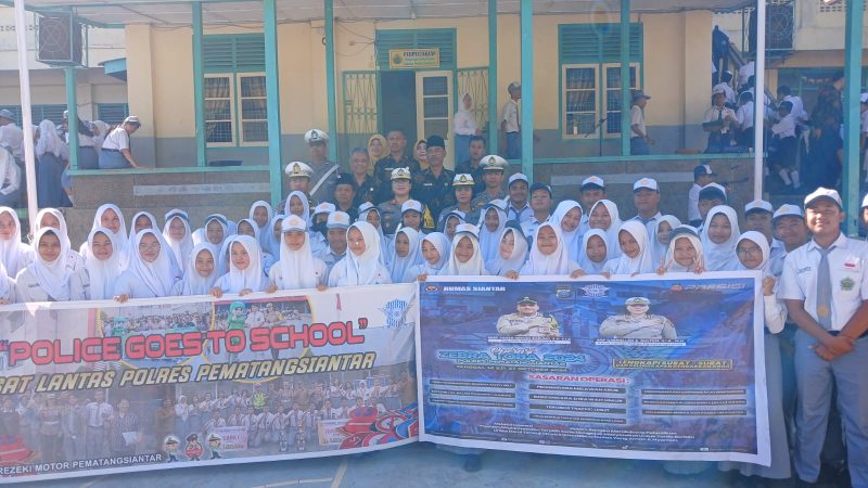 Operasi Zebra Toba Tahun 2024,Sat Lantas Polres Pematangsiantar Laksanakan Police Go To School Di Sekolah Taman Siswa Edukasi Tertib Berlalulintas