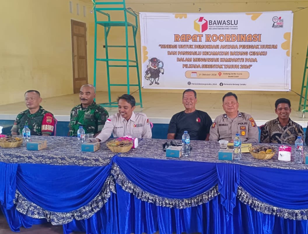 Hindari Politik Uang Jelang Pilkada, Polsek Bersama Panwaslu Batang Cenaku Gelar Rapat Koordinasi