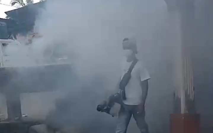 Antisipasi DBD,Kapus Pangkatan Penuhi Permintaan Warga Sukaramai,Desa Sennah Lakukan Fogging