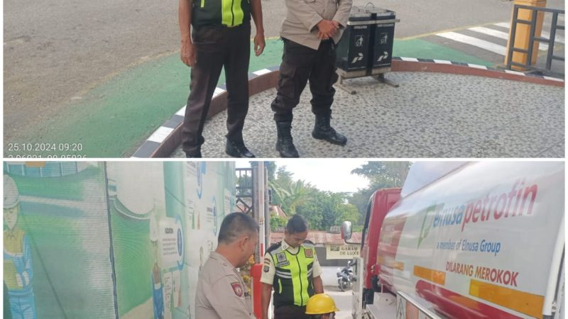 Pengamanan PT Pertamina, Unit Pam OBVIT Polres Pematangsiantar Lakukan Pengamanan Dan Patroli