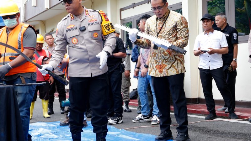 Hadiri Pemusnahan Barang Sajam dan Pengembalian Sepeda Motor Hasil Pencurian, Ini Kata Plt Wali Kota Medan