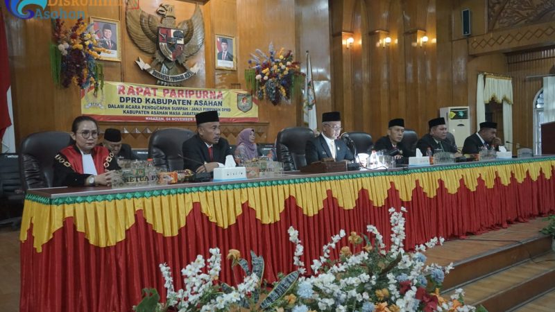 Pjs Bupati Asahan Ikuti Pengucapan Sumpah/Janji Pimpinan DPRD Kabupaten Asahan Masa Jabatan 2024-2029
