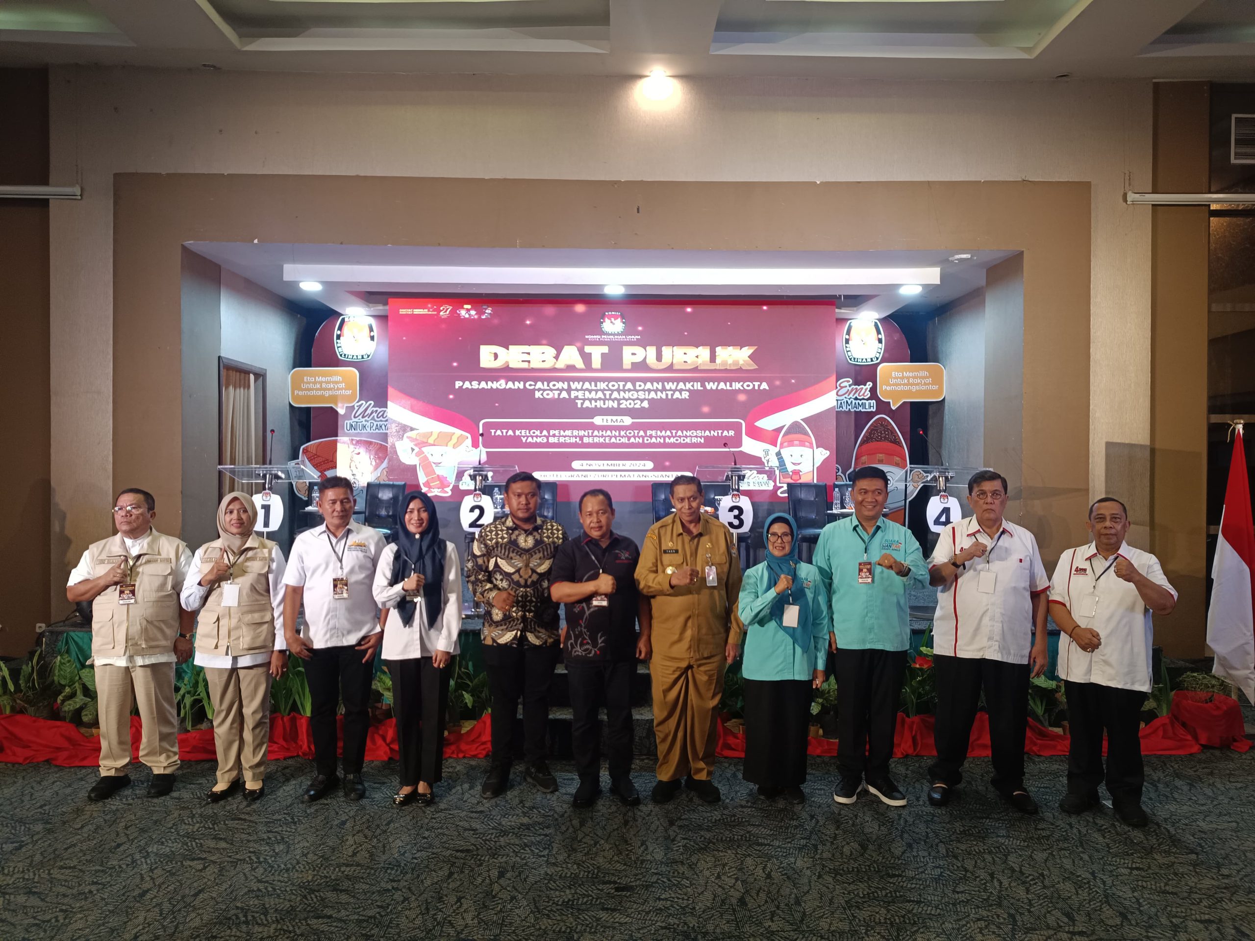Pjs Wali Kota Hadiri Acara Debat Publik Pasangan Calon Wali Kota dan Wakil Wali Kota Pematangsianțar Tahun 2024