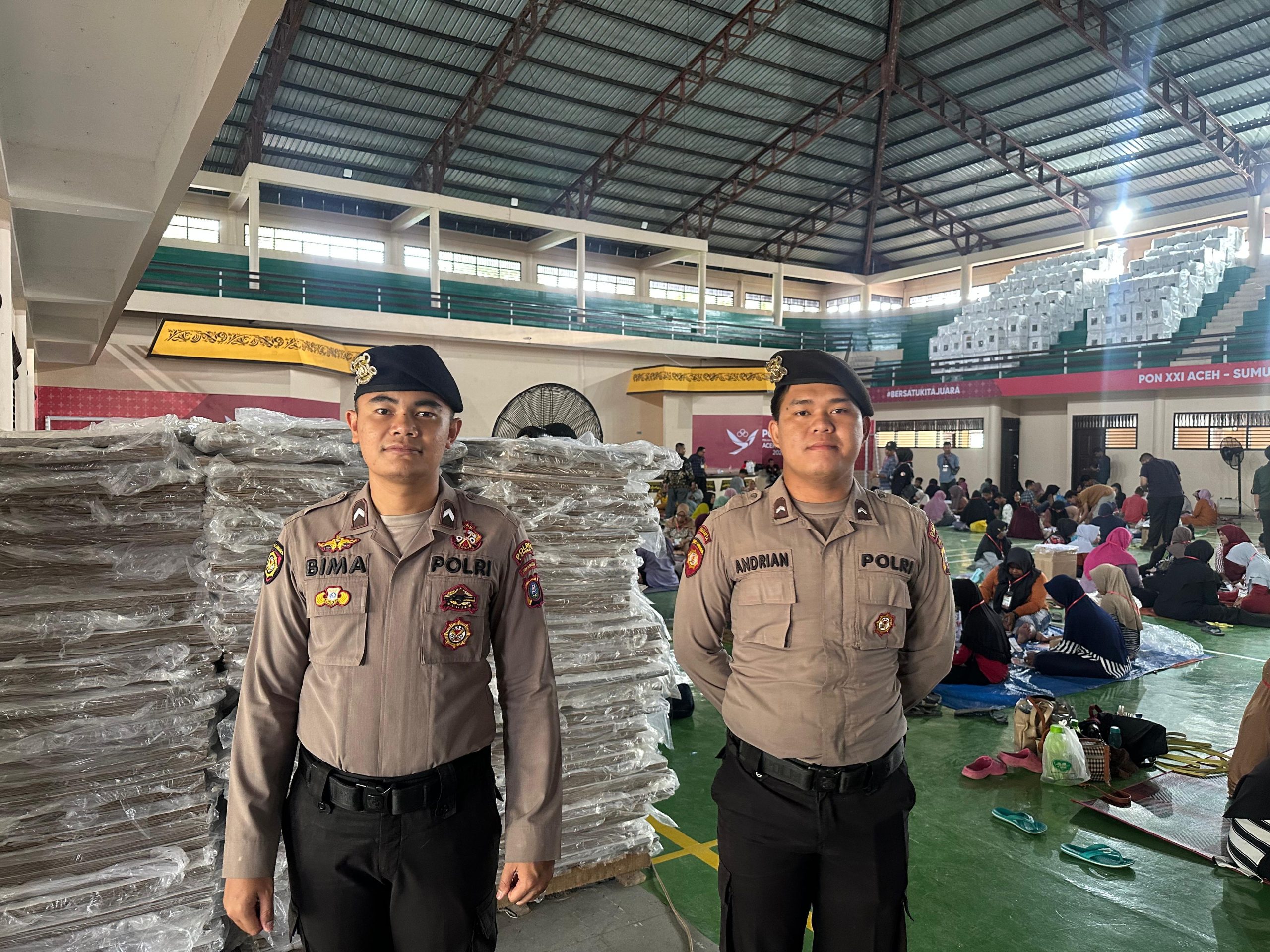 Polres Langkat Lakukan Pengamanan Penyortiran dan pelipatan Kertas Suara Pilkada 2024