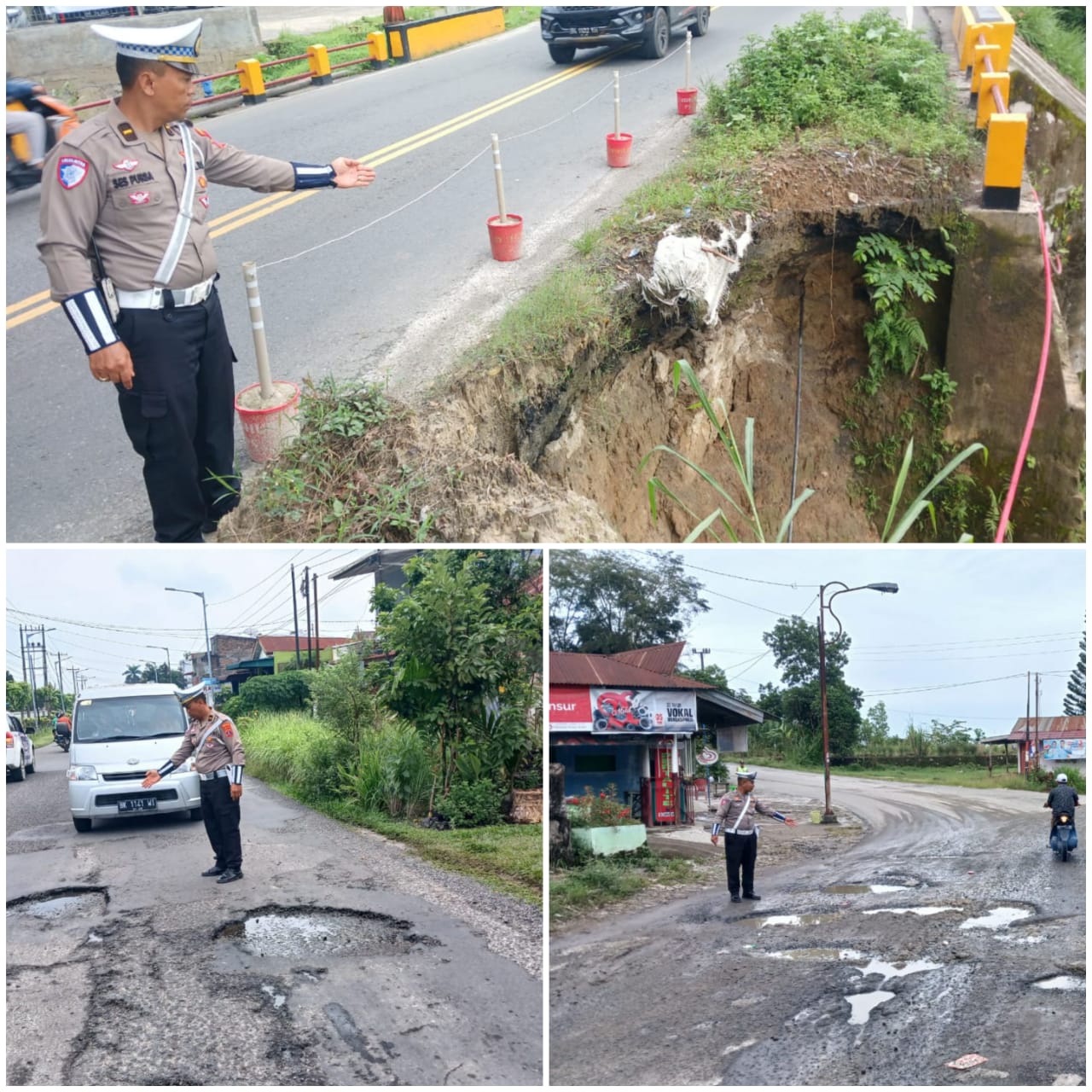Jelang Nataru, Satuan Lalu Lintas Polres Pematangsiantar Survey Jalan Rusak dan Berlubang
