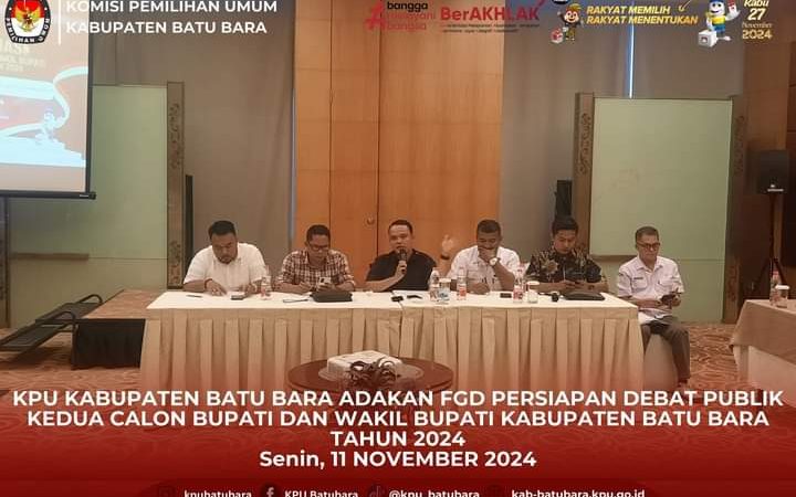KPU Batu Bara Gelar Focus Group Discussion (FGD) Persiapan Debat Publik Kedua Pada Pilkada Serentak Tahun 2024