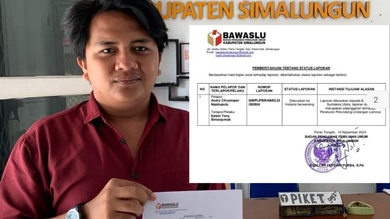 Sayembara MPC Pemuda Pancasila Laporkan ASN Tidak Netral, Kadis Kesehatan Dilaporkan Masyarakat ke Bawaslu Simalungun