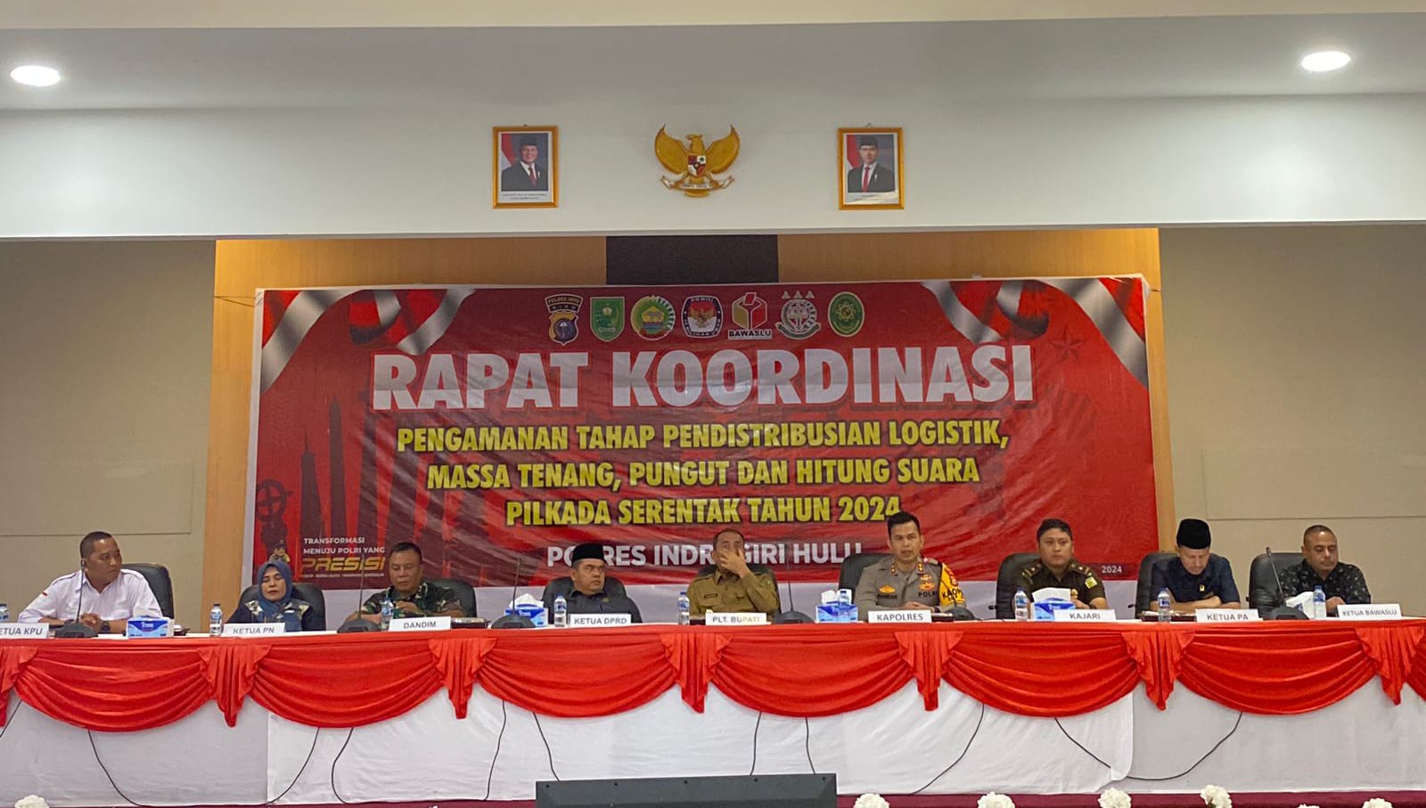 Gelar Rakor Lintas Sektoral, Kapolres Inhu Ajak Bersama Sukseskan Pilkada