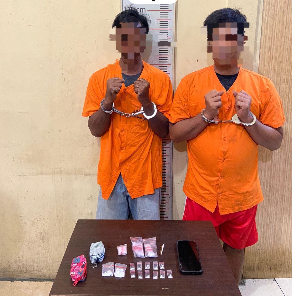 Diduga Pengedar Sabu Dua warga Kwala Besar Ditangkap Polres Langkat