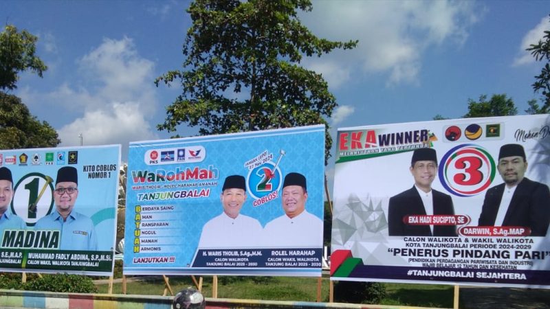 Tiga Pasangan Kandidat Bacalon Walikota Bertarung, Siapa Unggul Memimpin Kota Tanjungbalai