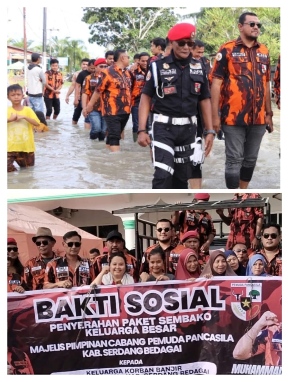 MPC PP Sergai Gelar Baksos Bantu Warga Terdampak Banjir di Kecamatan Tanjung Beringin