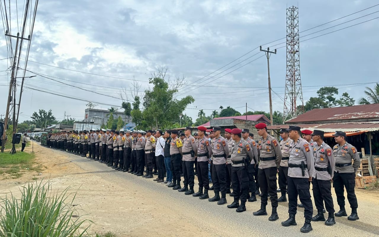 415 Personel Gabungan,Kapolres Inhu Pimpin Pengamanan Rapat Pleno 
