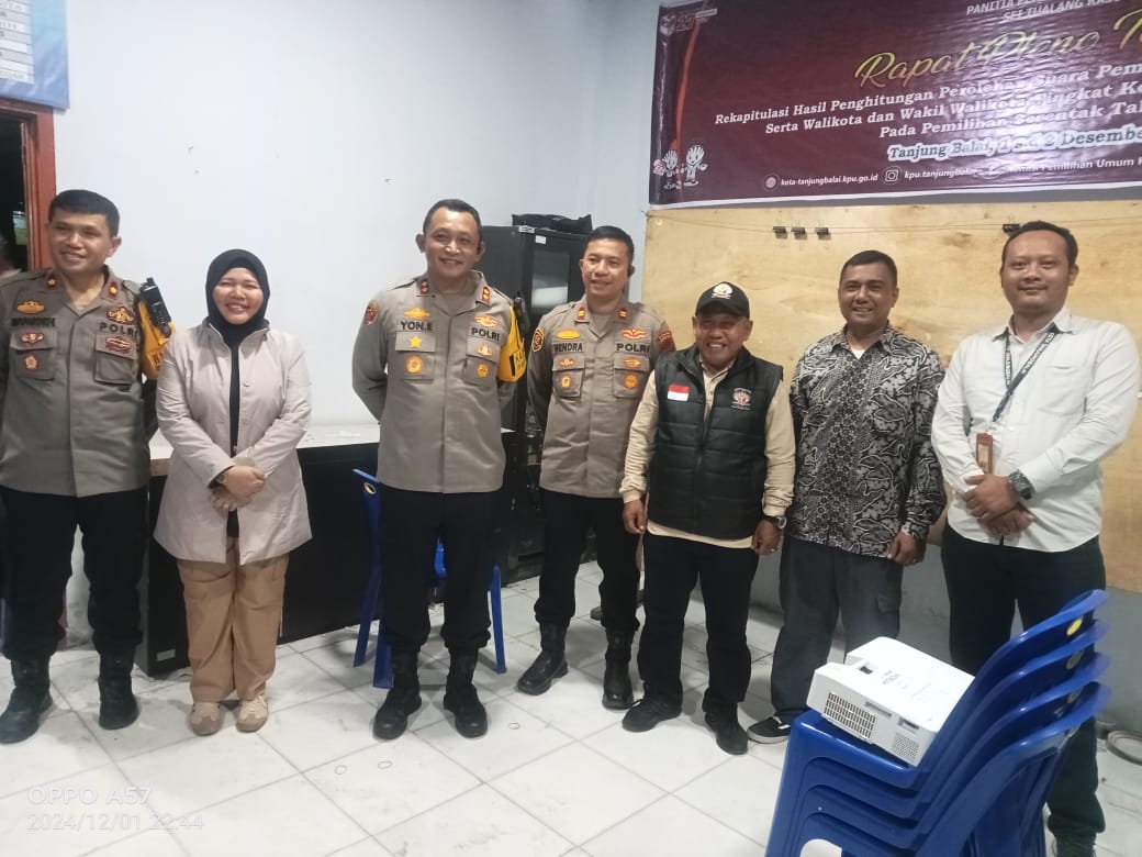 Kapolres Tanjungbalai Cek Rapat Pleno Rekapitulasi Hitung Suara Pilkada 2024 di PPK se-Kota Tanjung Balai