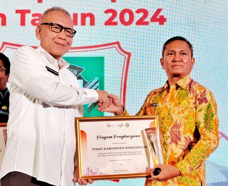 Pemkab Simalungun Terima Penghargaan TPAKD Tahun 2024
