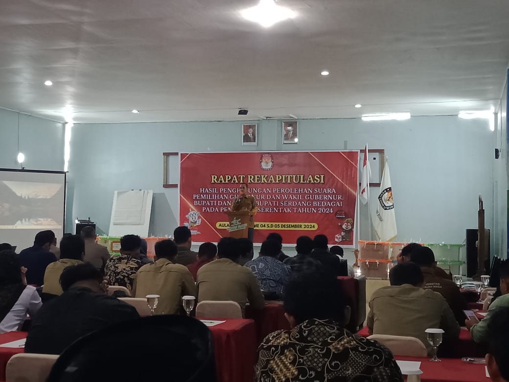 KPU Sergai Gelar Rapat Rekapitulasi Hasil Penghitungan Suara Pilkada Serentak 2024