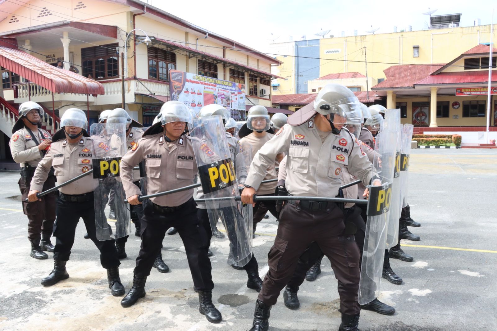 Antisipasi Gangguan Kamtibmas, Polres Pematangsianțar Gelar Latihan Dalmas