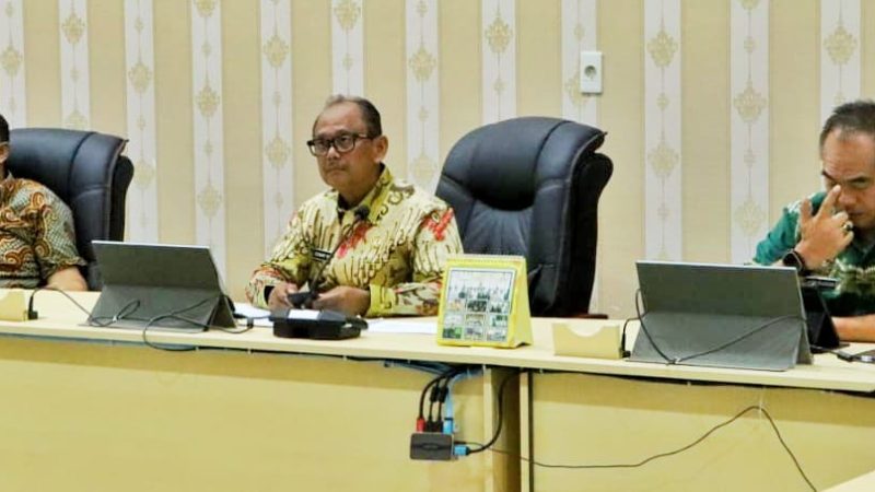 Plt Bupati Simalungun Hadiri Pertemuan Forkopimda Sumut Dengan Tim Desk Koordinasi Pilkada Serentak Dari Kemenko Polkam RI Secara Virtual