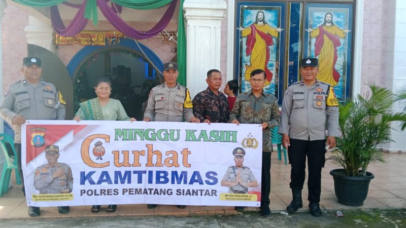 Minggu Kasih, Polres Pematangsiantar Sampaikan Pesan Pesan Kamtibmas