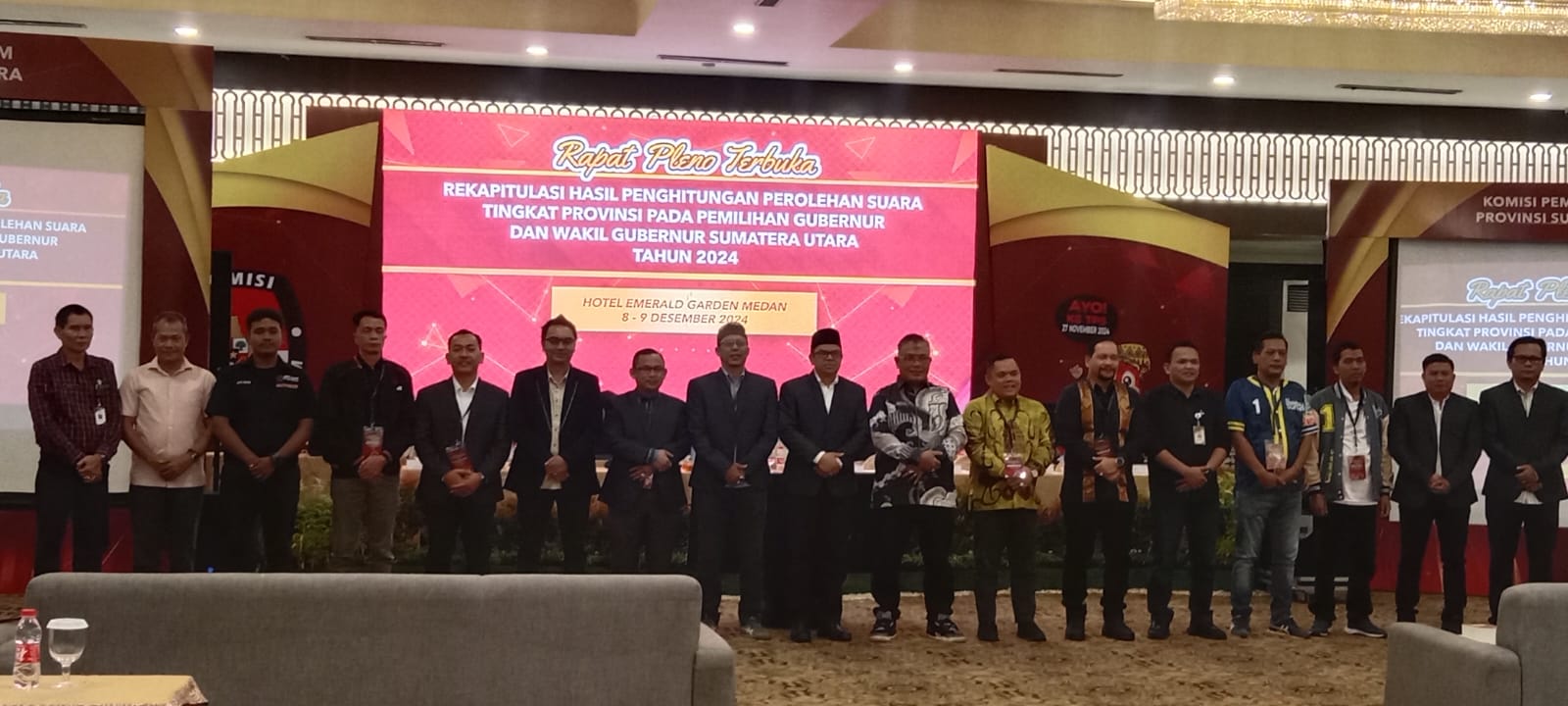 Rapat Pleno Terbuka Rekapitulasi Suara Pemilihan Gubernur Sumut 2024 Resmi Dibuka