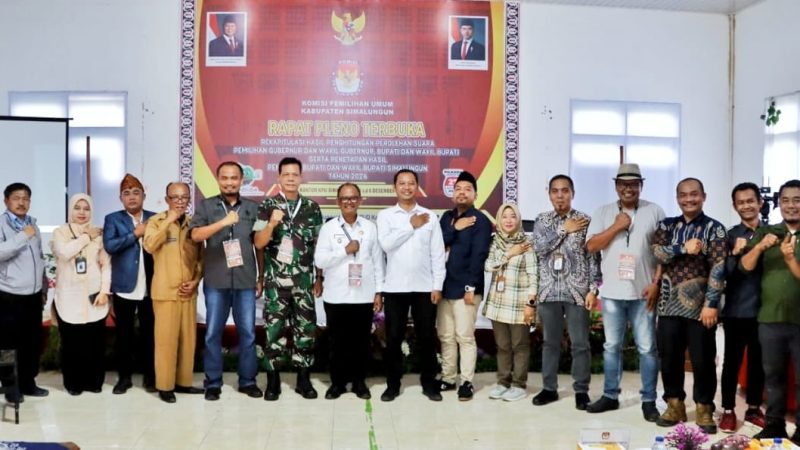Wakil Bupati Simalungun Hadiri Rapat Pleno Terbuka KPU Tentang Hasil Perhitungan Suara Pilkada