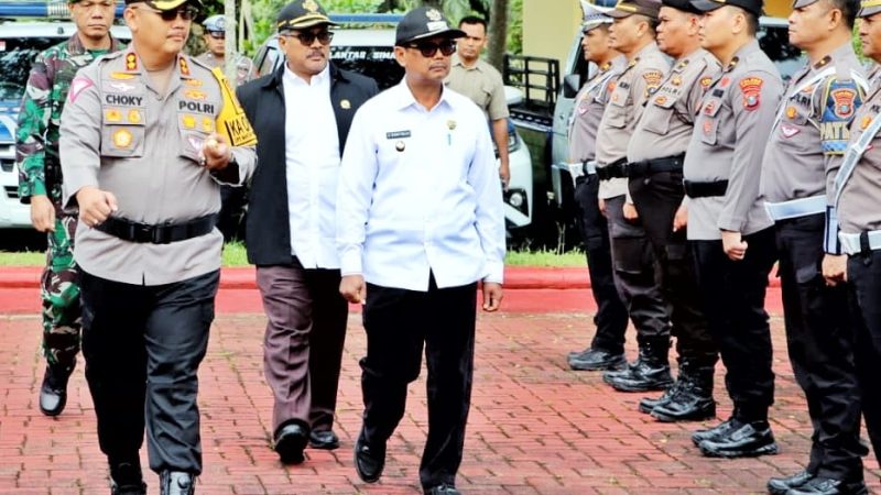 Wakil Bupati Simalungun Hadiri Apel Gabungan Siaga Bencana di Polres Simalungun