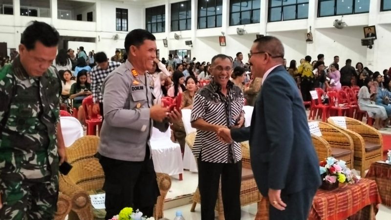 Polres Pematangsiantar Hadiri Perayaan Natal Keluarga Besar Universitas Simalungun (USI) Tahun 2024